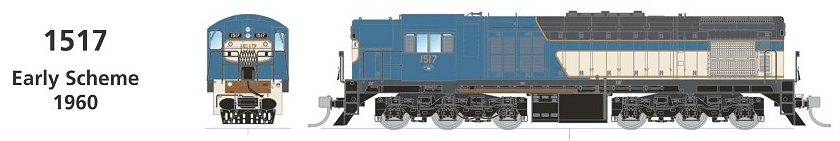 SDS HO QR 1460/1502 Class Locomotive 1517 Early DC - Hobbytech Toys