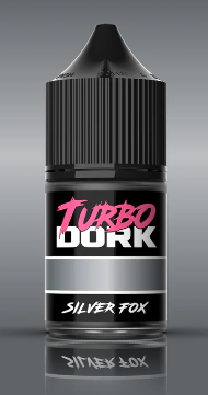 Turbo Dork Silver Fox Metallic Acrylic Paint 22ml Bottle - Hobbytech Toys