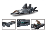 Sluban 1186 J35 Stealth Aircraft - Metal Coating - 838pc Kit - Hobbytech Toys