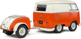 Solido 1/18 1950 VW Kool Kombi Orange/White Diecast Model
