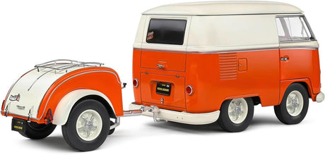 Solido 1/18 1950 VW Kool Kombi Orange/White Diecast Model