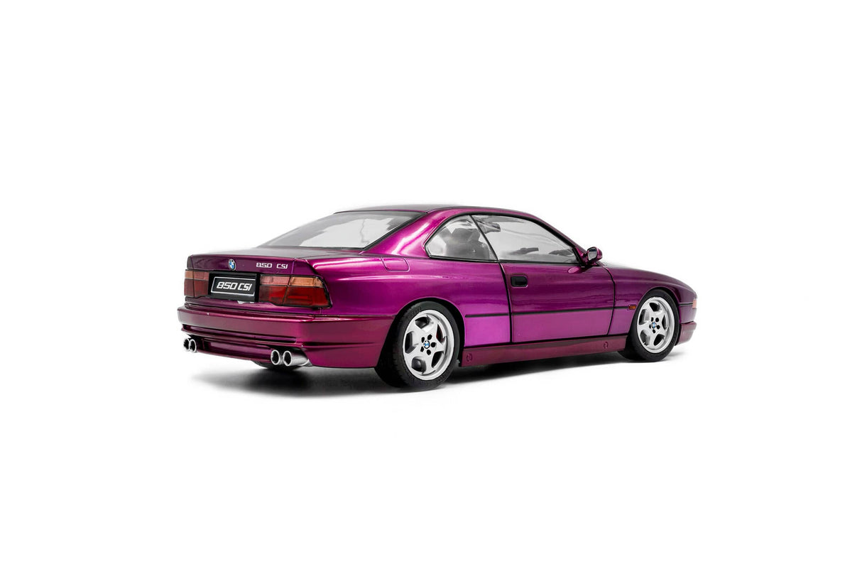 Solido 1/18 Violet 1991 BMW 850 (E31) CSI Daytona Diecast Model