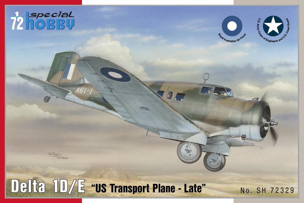 Special Hobby 1/72 Delta 1D/E US Transport plane Plastic Model Kit - Aus Decals