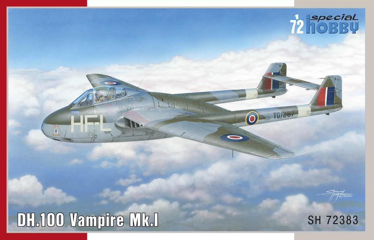 Special Hobby 1/72 DH.100 Vampire Mk.I RAF, RAAF and Arme de l'Air Plastic Model Kit - Aus Decals