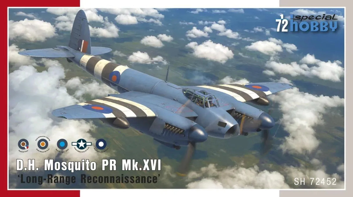 Special Hobby 1/72 DH. Mosquito PR Mk.XVI ‘Long-Range Reconnaissance Plastic Model Kit - Aus Decals [72452]