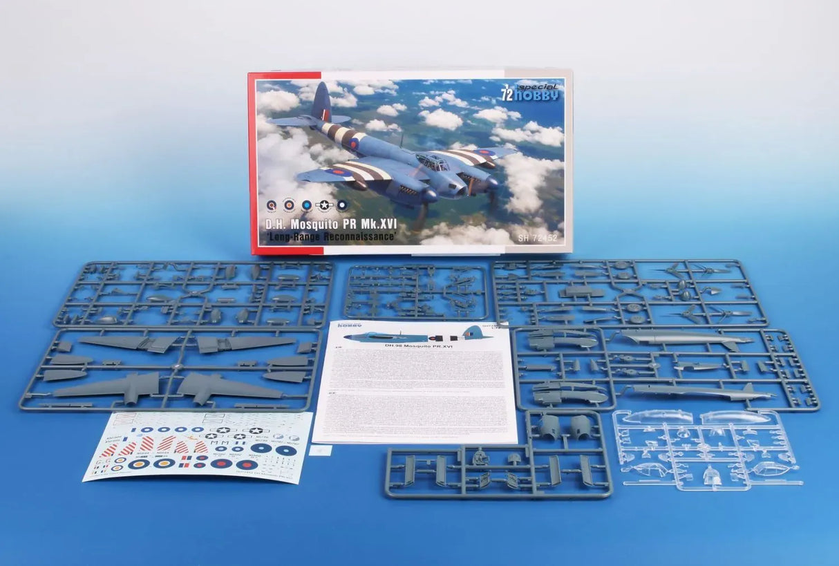 Special Hobby 1/72 DH. Mosquito PR Mk.XVI ‘Long-Range Reconnaissance Plastic Model Kit - Aus Decals [72452]
