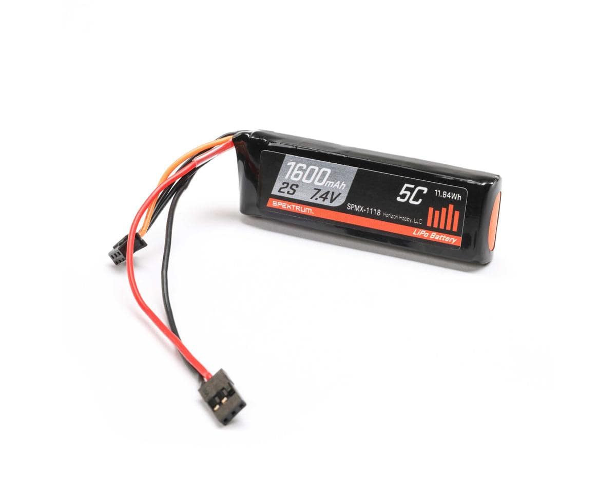 Spektrum 1600mAh 2S 7.4V 5C LiPo Receiver Battery