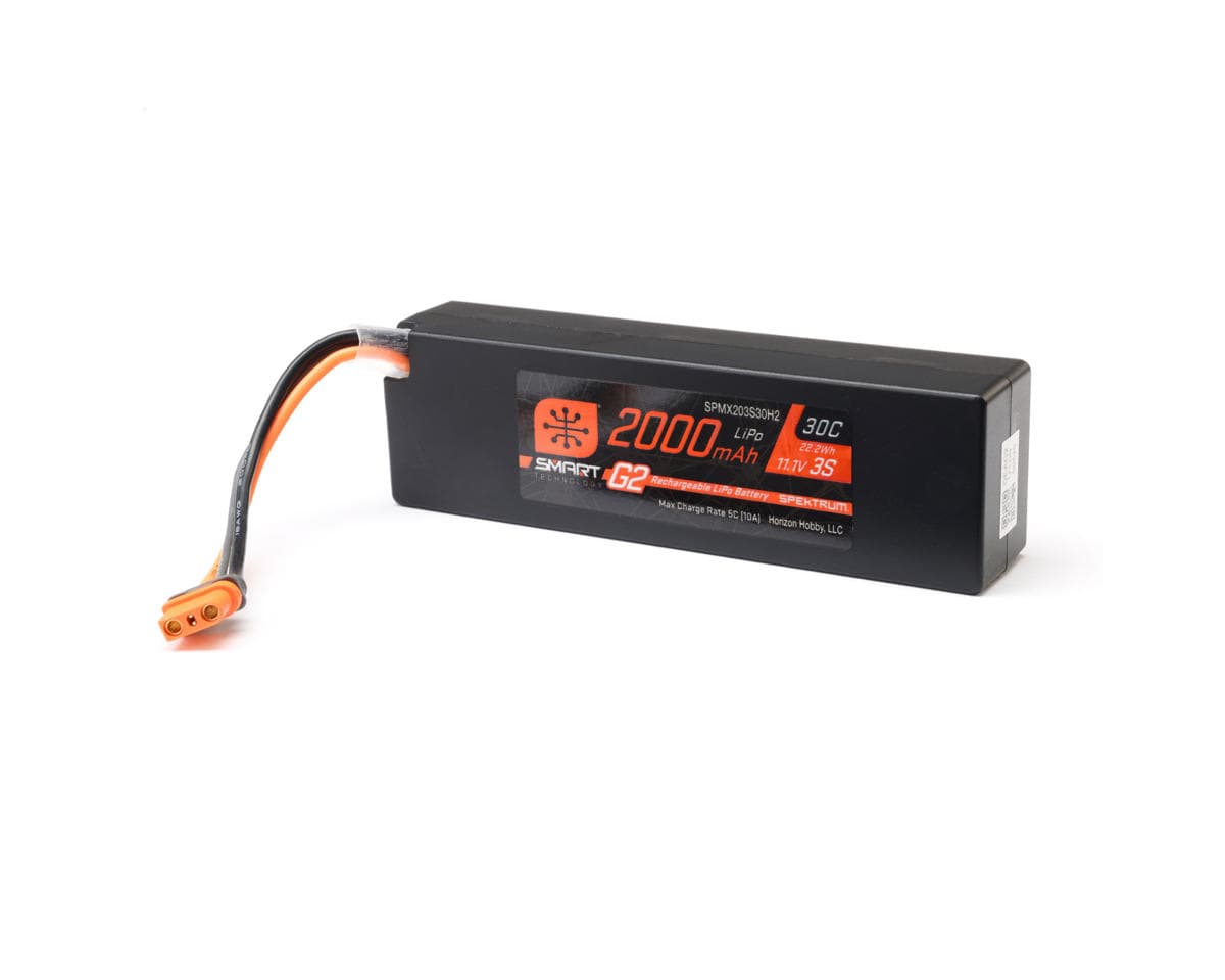 Spektrum 2000mAh 3S 11.1V 30C Smart G2 LiPo Battery with IC2 Connector, Mini Kraton