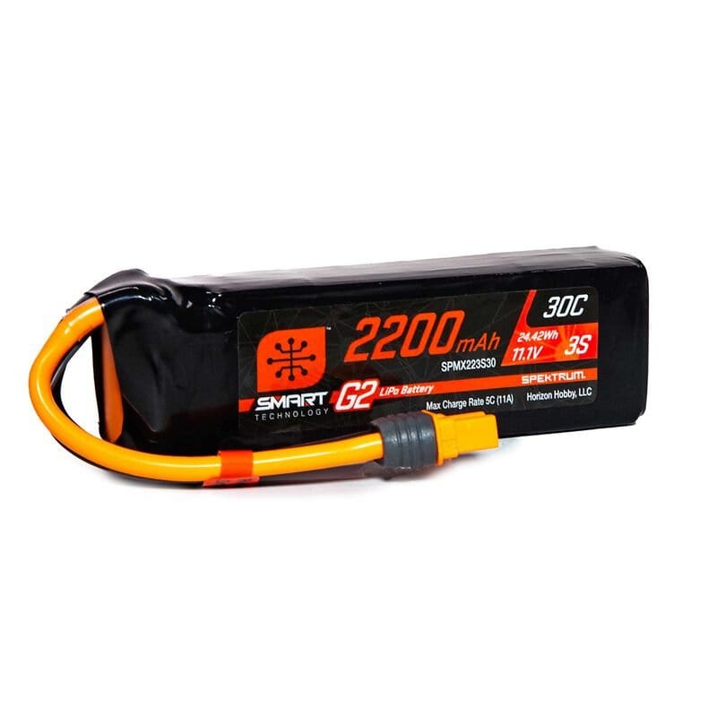 Spektrum 2200mAh 3S 11.1V 30c Smart G2 LiPo Battery with IC3 Connector - Hobbytech Toys