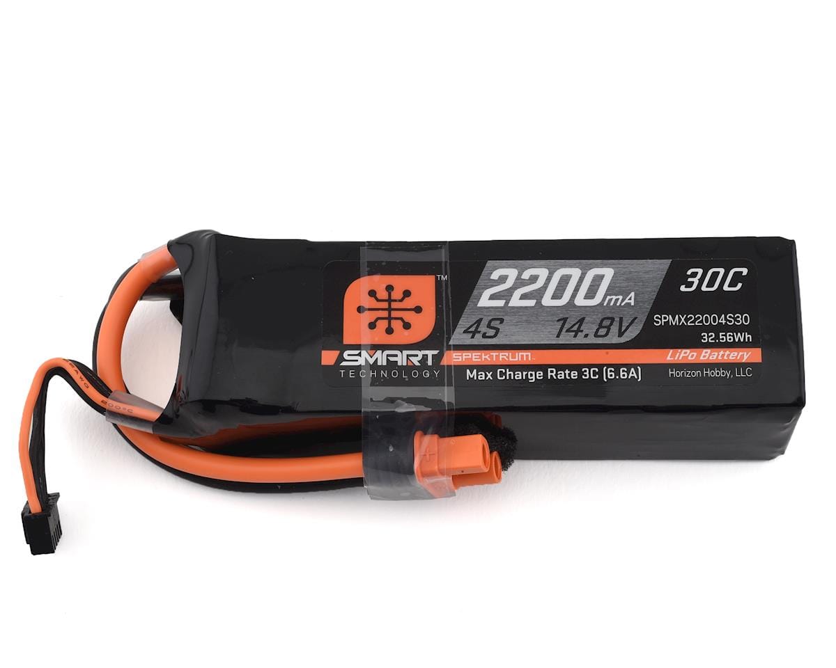 Spektrum 2200mah 4S 14.8v 30C Smart LiPo Battery with IC3 Connector