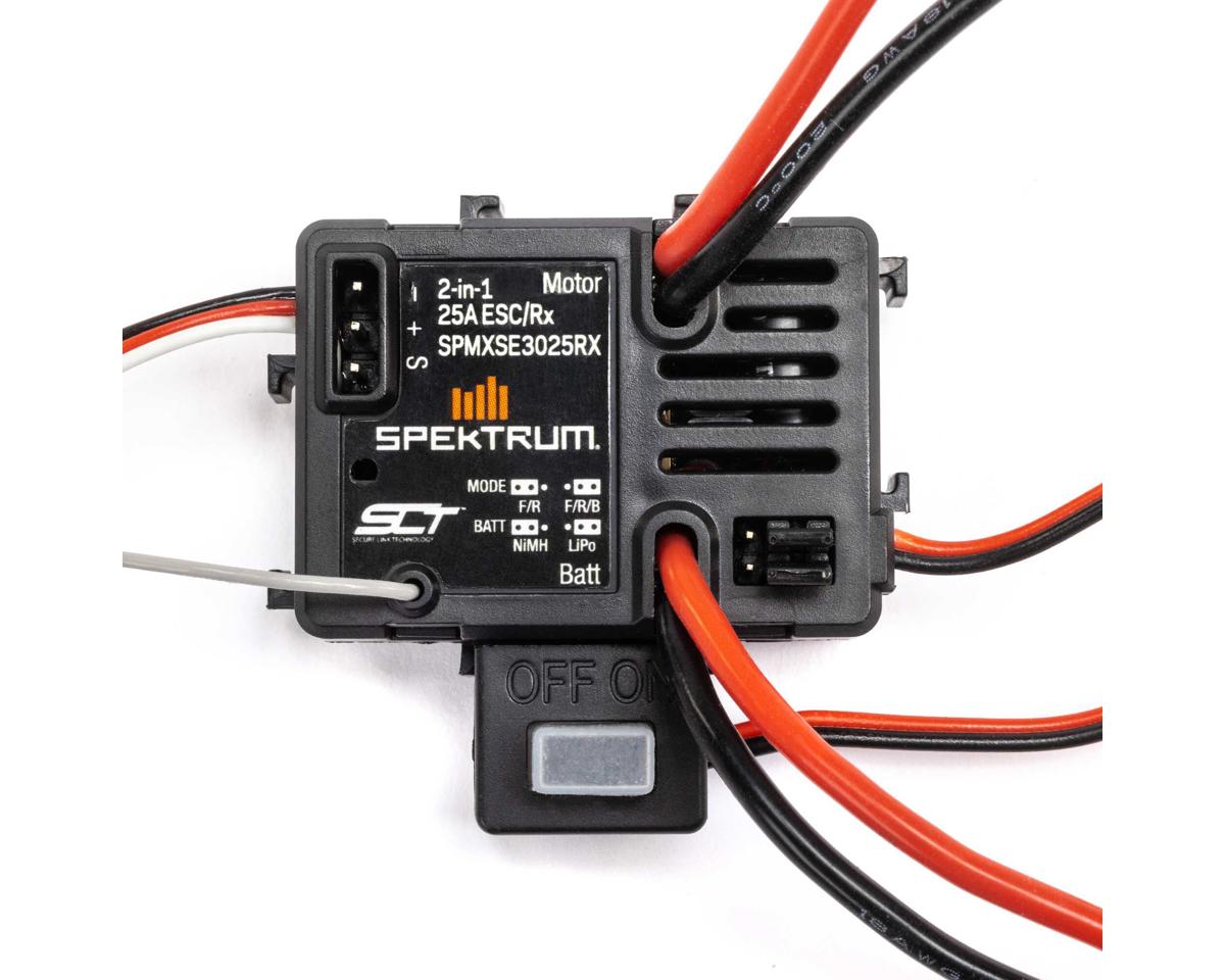 Spektrum 25A ESC and SLT RX with IC2 Connector, suit 1/16 and 1/18 Vehicles [SPMXSE3025RX] - Hobbytech Toys