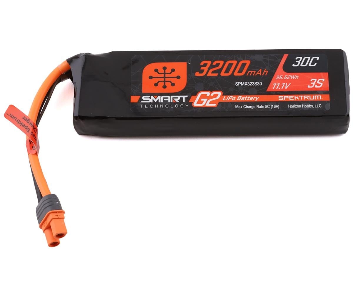 Spektrum 3200mAh 3S 11.1V 30C Smart G2 LiPo IC3 SPMX323S30