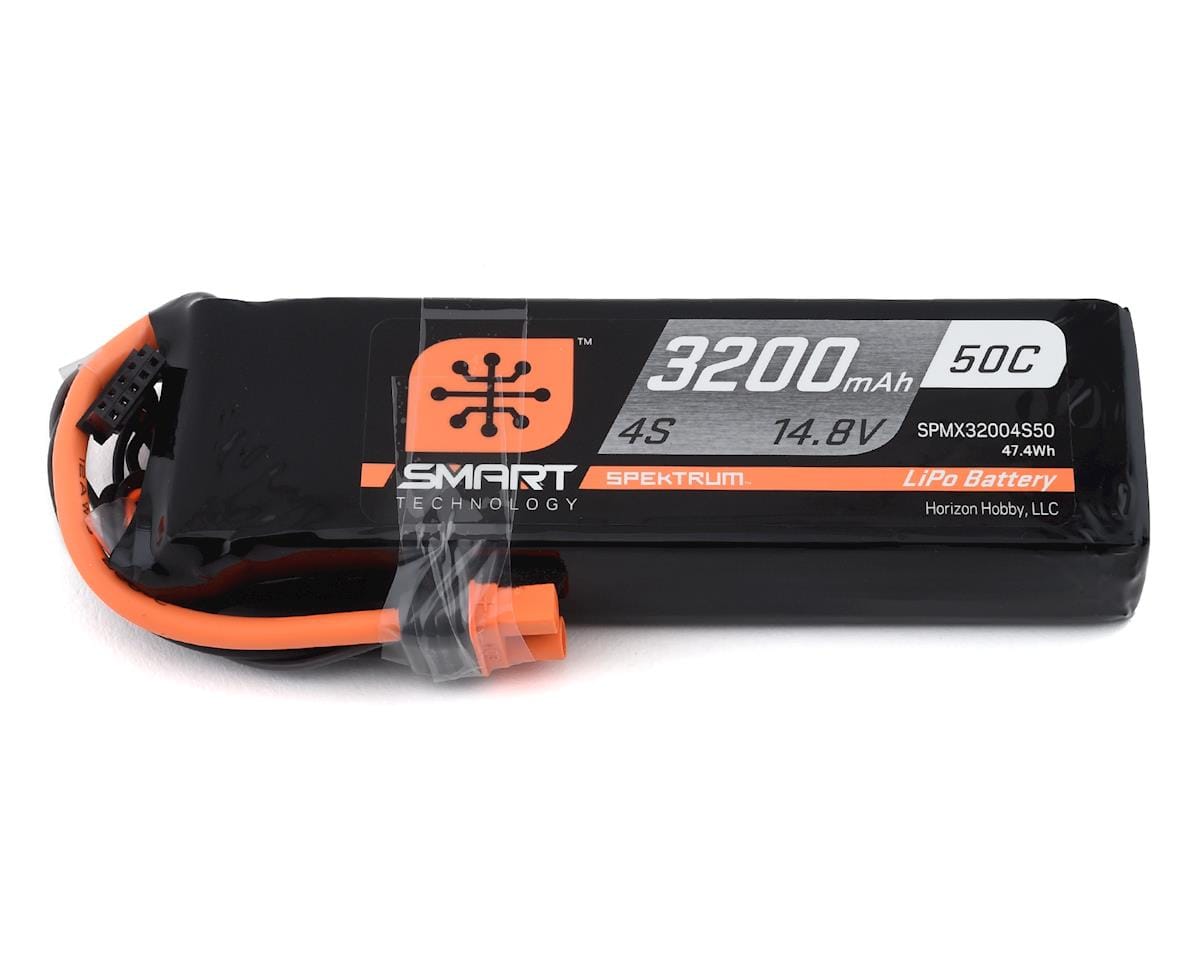 Spektrum 3200mah 4S 14.8v 50C Smart LiPo Battery with IC3 Connector [SPMX32004S50]