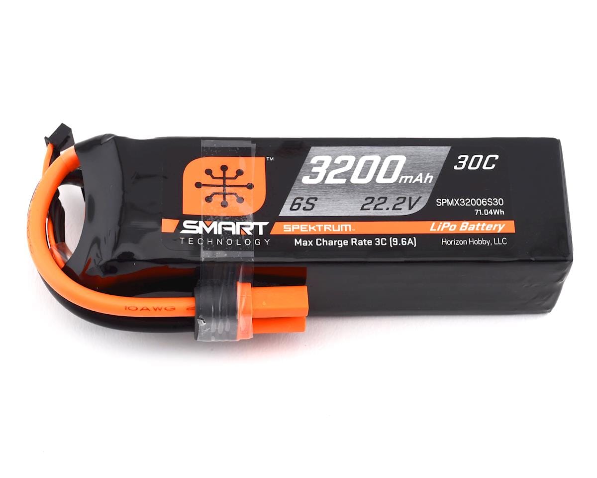 Spektrum 3200mAh 6S 22.2V 30C Smart LiPo IC5 SPMX32006S30