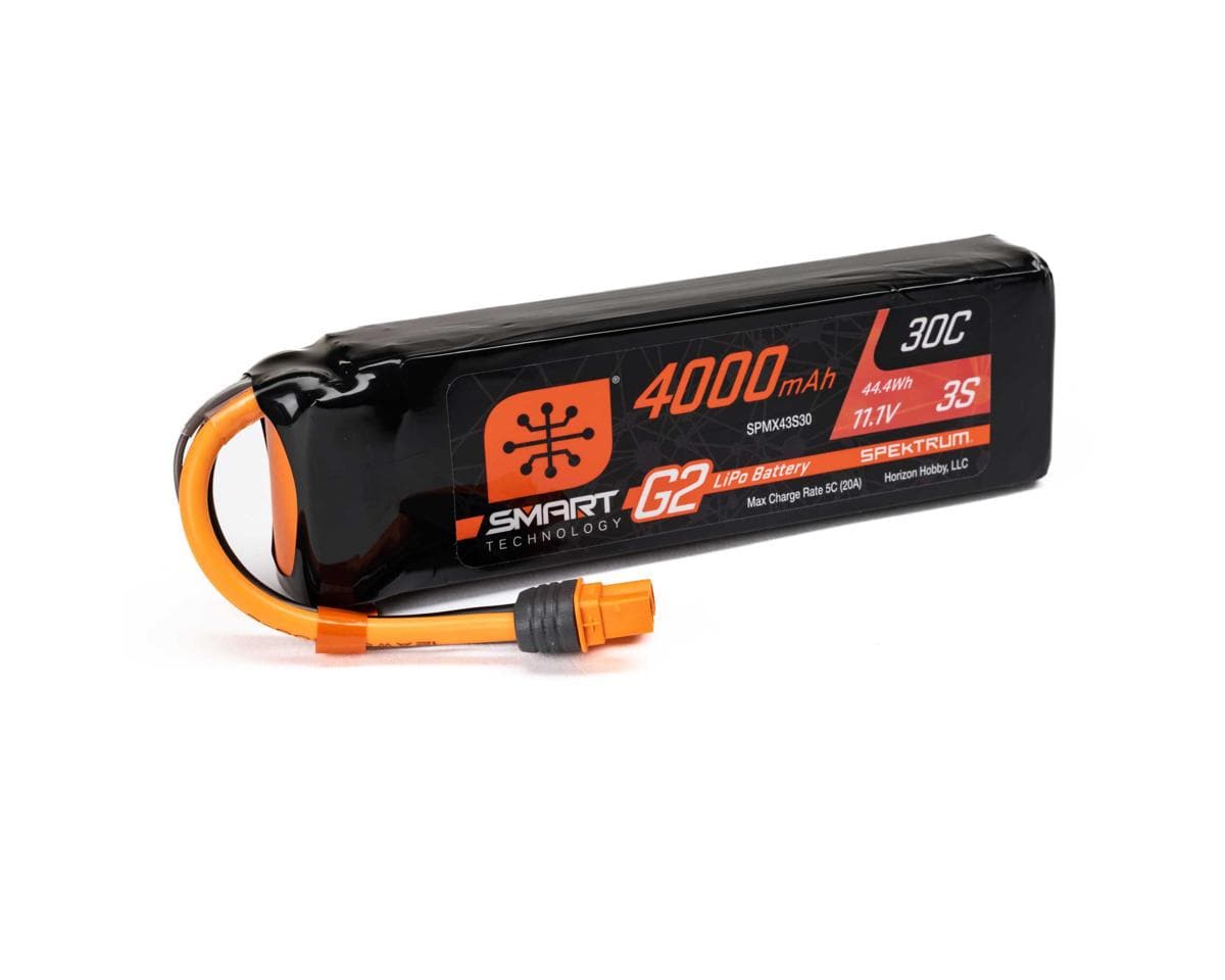 Spektrum 4000mAh 3S 11.1V 30C Smart G2 LiPo IC3 SPMX43S30