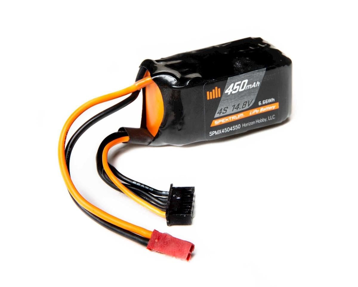 Spektrum 450mah 4S 14.8v 50C Smart LiPo Battery with JST Connector