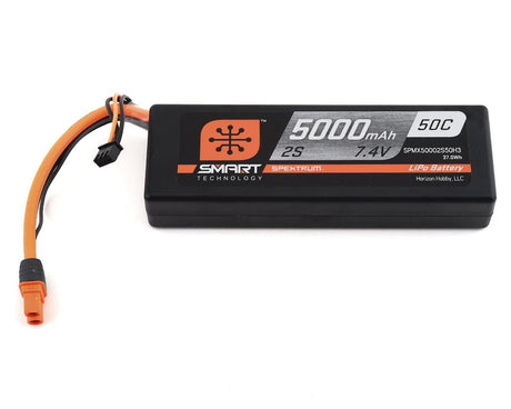 Spektrum SPMX50002S50H3 5000mAh 2S 50C Smart Hard Case LiPo Battery IC3