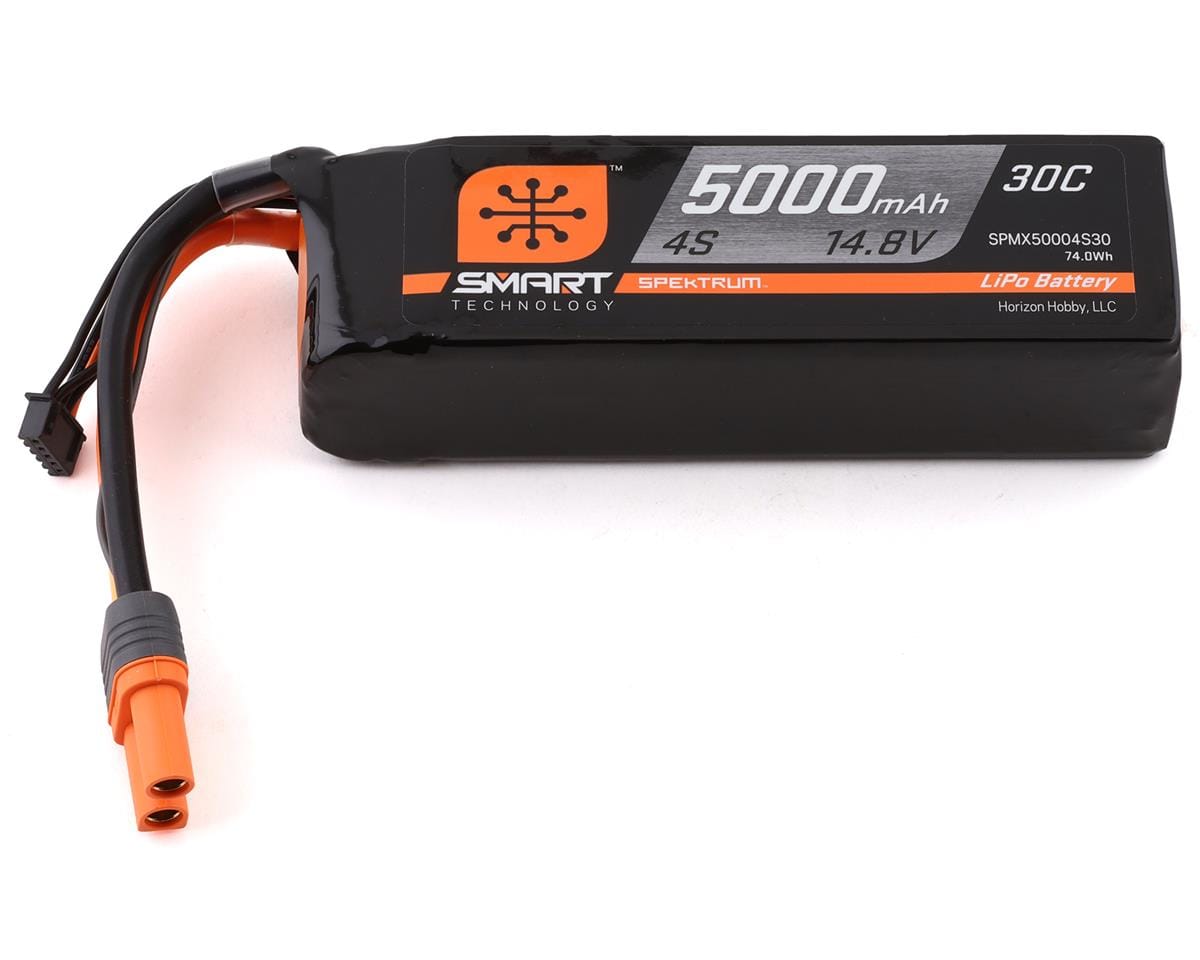 Spektrum 5000mAh 4S 14.8V 30C Smart LiPo IC5 SPMX50004S30