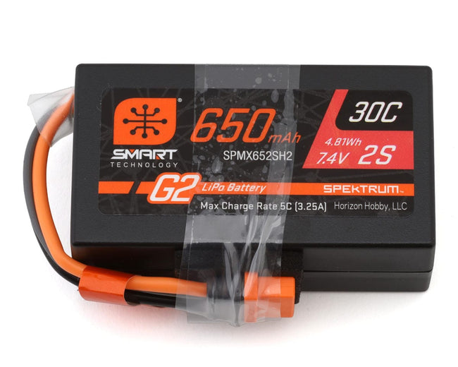 Spektrum 650mAh 2S 7.4V Smart G2 30C LiPo Battery with IC2 Connector
