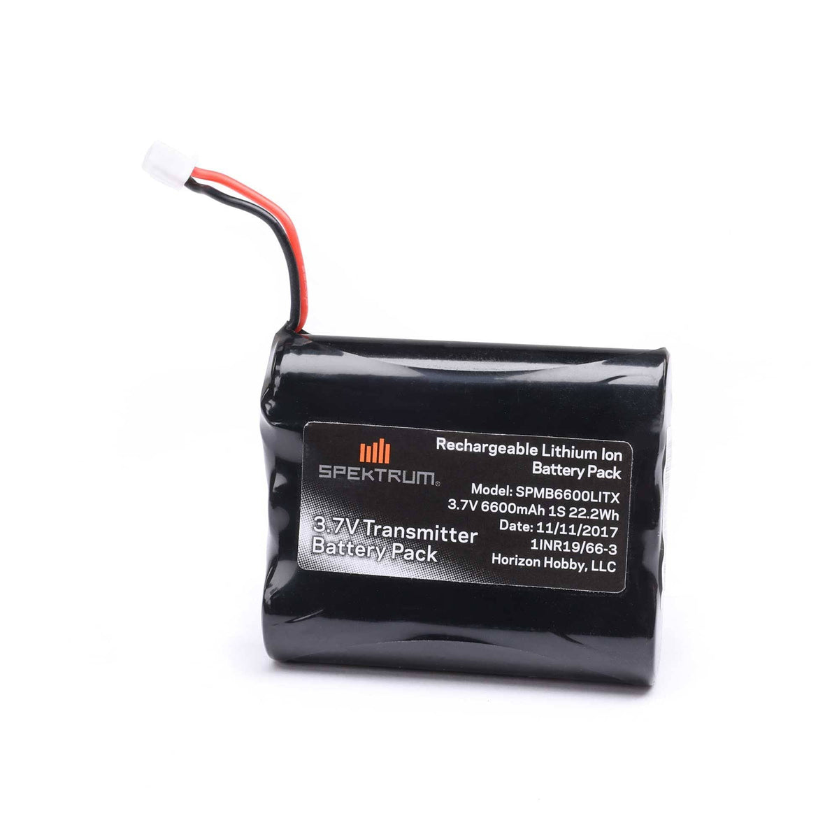 Spektrum 6600mAh 1S 3.7V Li-Ion Transmitter Battery SPMB6600LITX