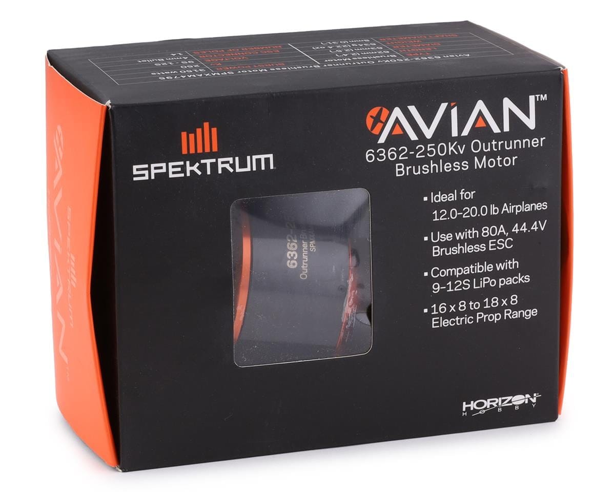 Spektrum Avian 6362-250Kv Motor SPMXAM4795 alternate view 2