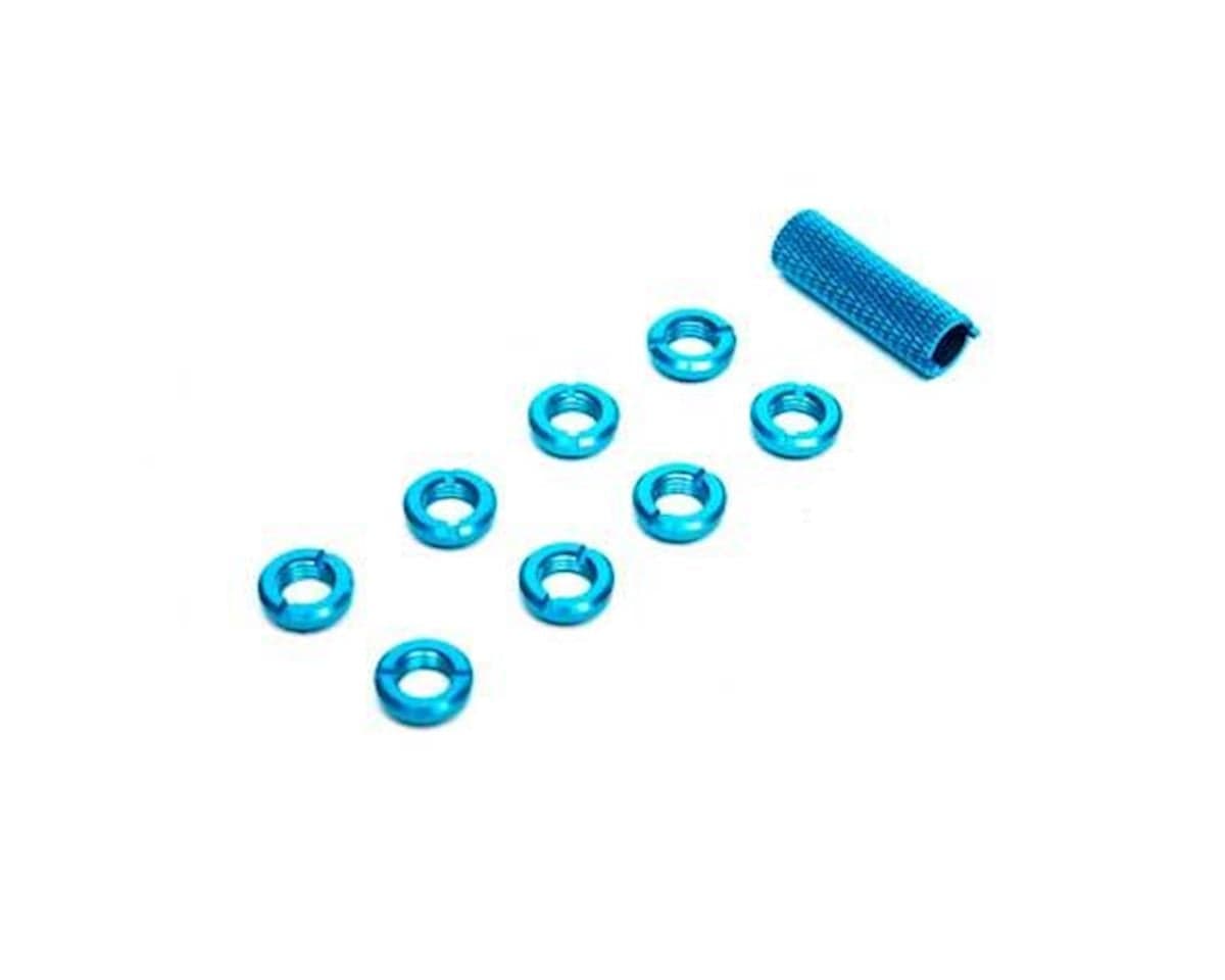 Spektrum Radio Blue Switch Nuts with Wrench, 8pcs