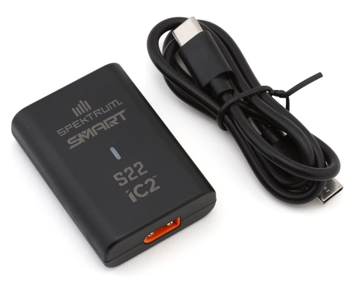 Spektrum S22 20W G2 USB-C Smart LiPo Charger, IC2 Connector