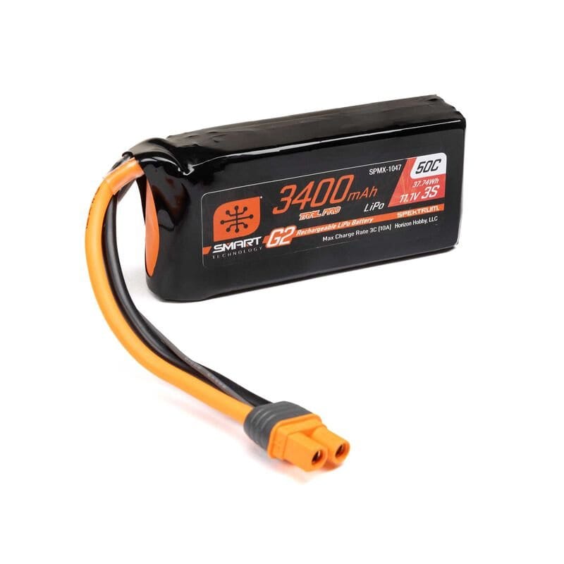 Spektrum Smart G2 Trail Pro 3400mah 3S 11.1V 50C LiPo Battery with IC3 Connector - Hobbytech Toys