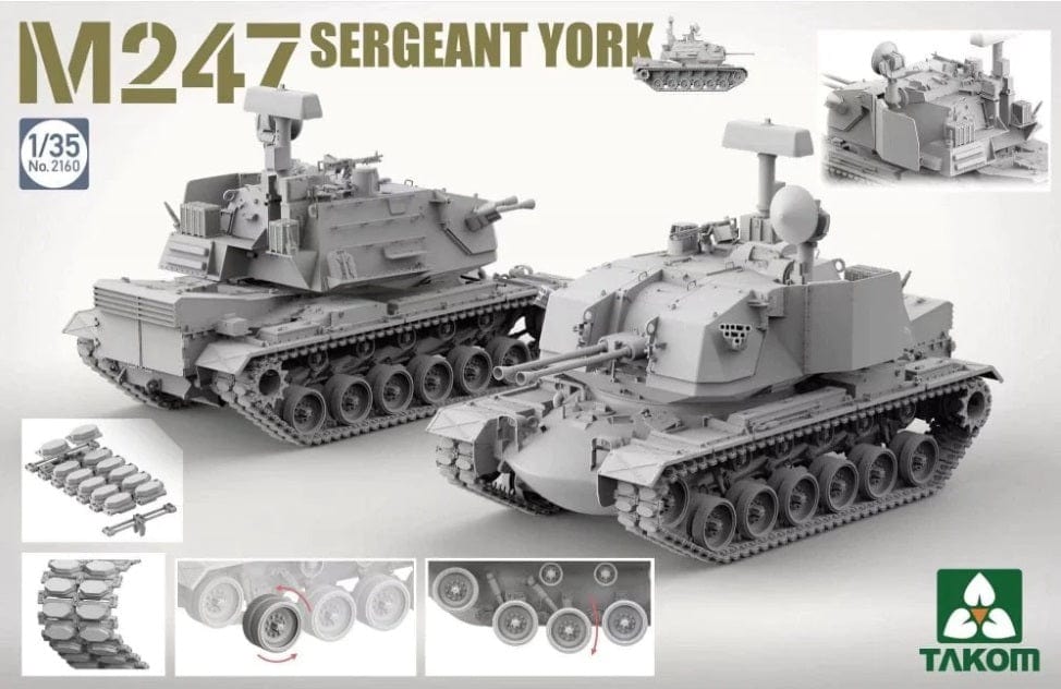 Takom 1/35 M247 Sergeant York Plastic Model Kit [2160] - Hobbytech Toys