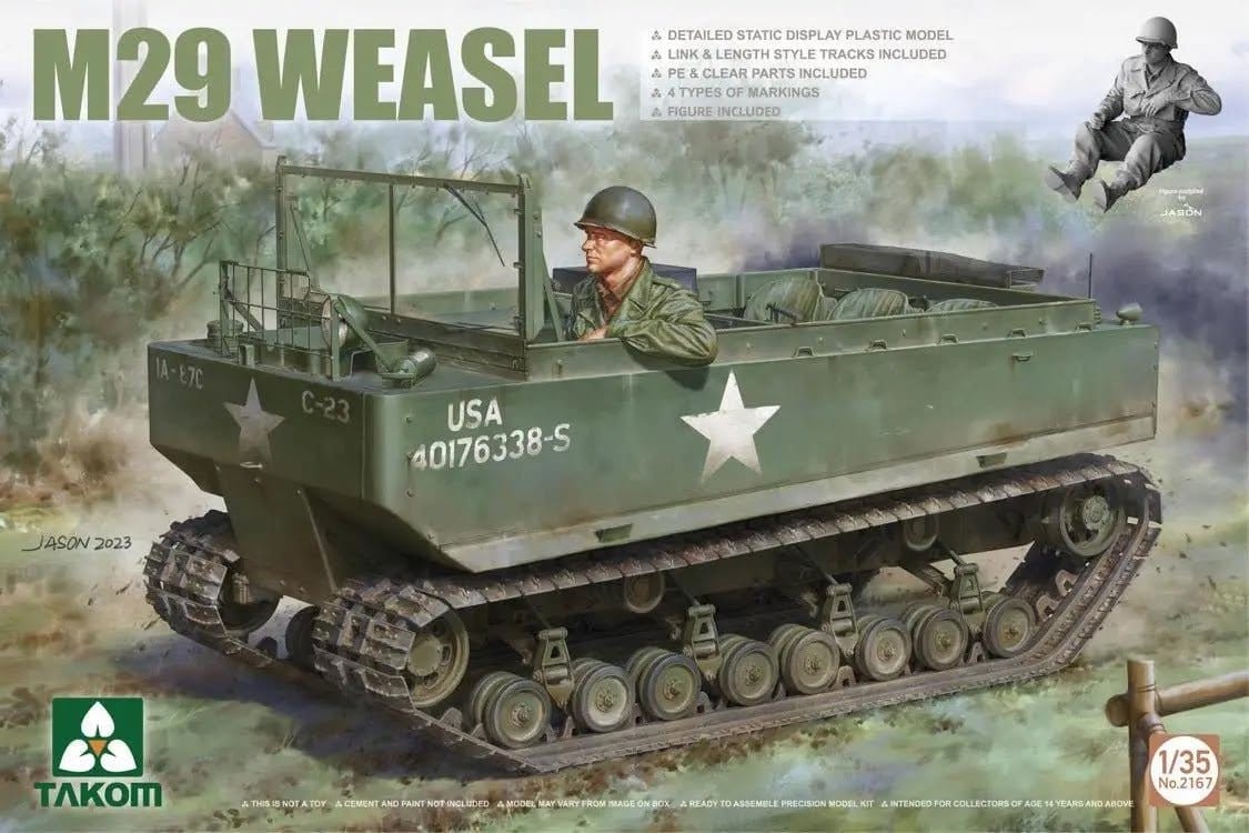 Takom 1/35 M29 Weasel Plastic Model Kit [2167] - Hobbytech Toys