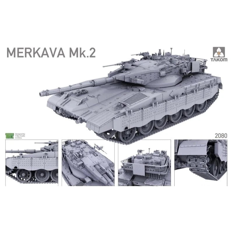 Takom 2080 1/35 Israeli main battle tank Merkava mk.2b Plastic Model Kit - Hobbytech Toys