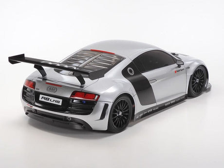Tamiya 1/10 Audi R8 LMS 2008 (TT-02) RC Car Kit - Limited Edition Silver Painted Body