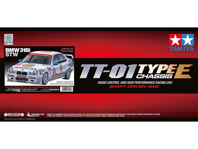 Tamiya 1/10 BMW 318I STW (TT-01E) RC Car Kit [58516]