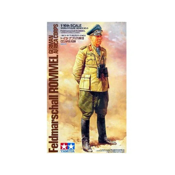 Tamiya 1/16 Scale Feldmarschall Rommel (German Africa Corps) Plastic Model Kit [36305]