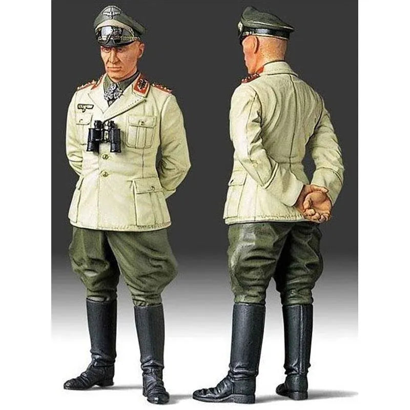 Tamiya 1/16 Scale Feldmarschall Rommel (German Africa Corps) Plastic Model Kit [36305]