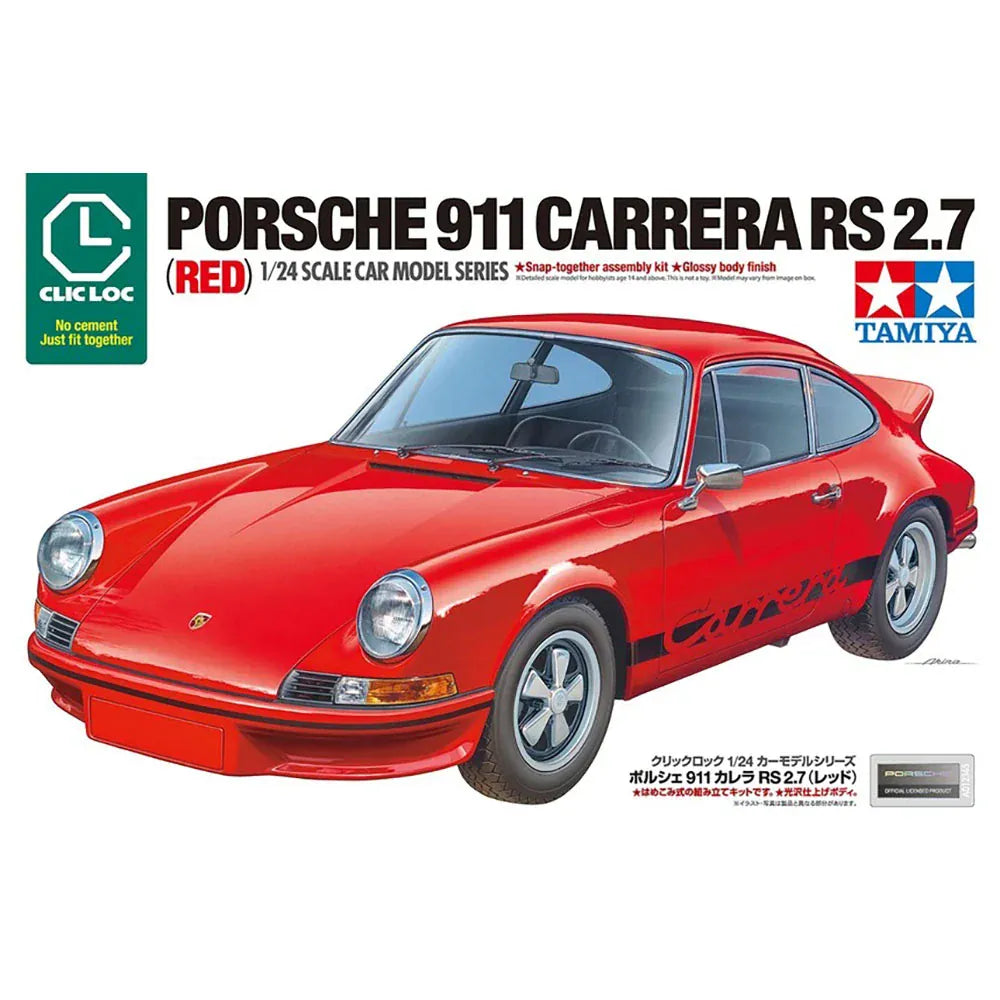 Tamiya 1/24 Clic Loc Porsche 911 Carrera RS 2.7 - Red [28104]