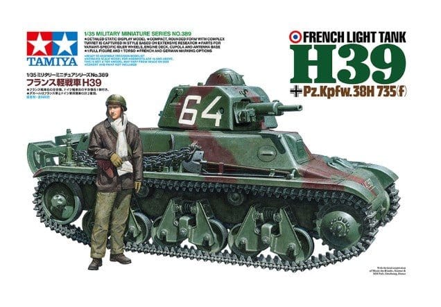 Tamiya 1/35 French Light Tank H39 Plastic Model Kit [35389] - Hobbytech Toys