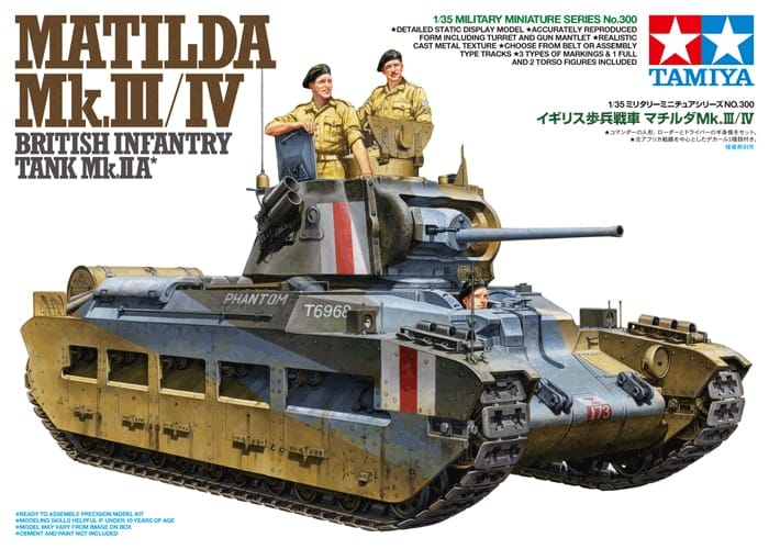 Tamiya 1/35 Matilda Mk.III/IV British Infantry Tank Plastic Model Kit [35300]