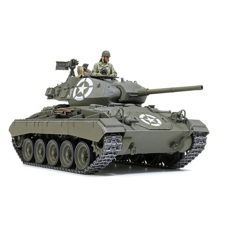 Tamiya 1/35 U.S. Light Tank M24 Chaffee European Theater Plastic Model Kit [35391]