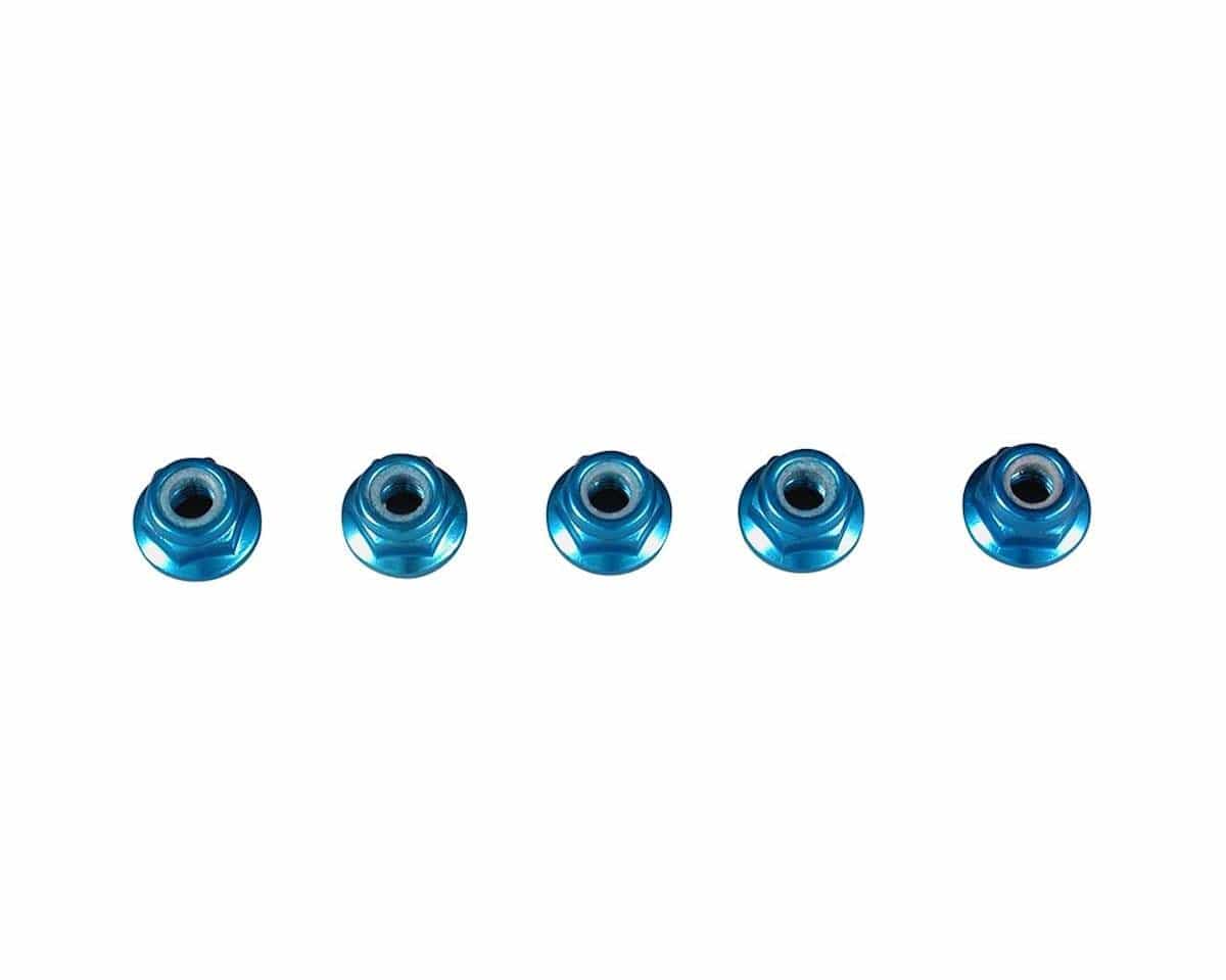 Tamiya 4mm Aluminum Locknuts - Blue (5) [53159] - Hobbytech Toys
