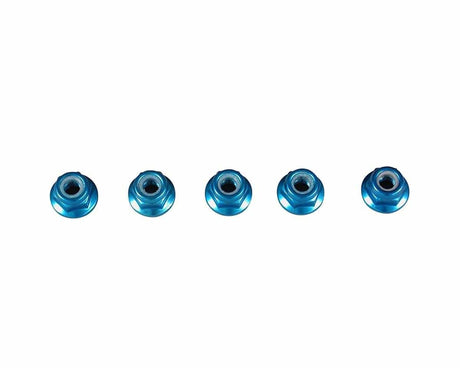 Tamiya 4mm Aluminum Locknuts - Blue (5) [53159] - Hobbytech Toys