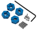 Tamiya 5mm Aluminum Clamping Wheel Hex - Blue (4pcs)