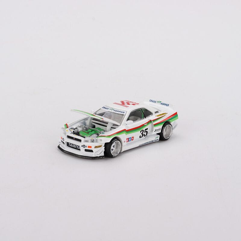 Tamiya Mini GT Nissan Skyline GT-R (R34) X “The Grasshopper” Kaido House 1/64 Diecast Model (Limited Edition)