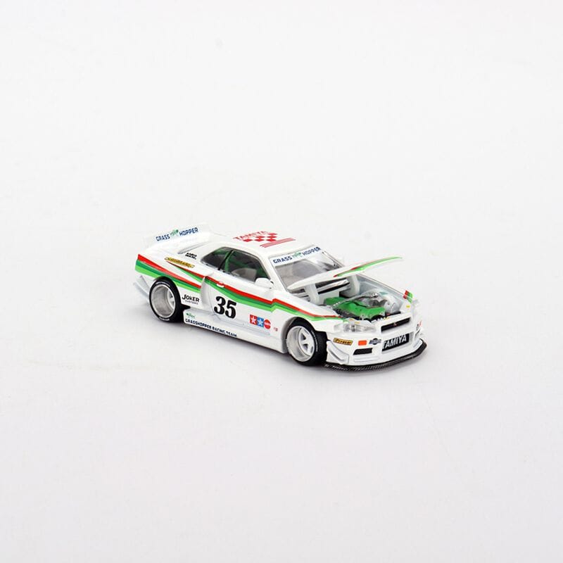 Tamiya Mini GT Nissan Skyline GT-R (R34) X “The Grasshopper” Kaido House 1/64 Diecast Model (Limited Edition)
