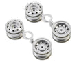 Tamiya TT - 01 Type - E Racing Truck Wheels (Matte Chrome) (4) - Hobbytech Toys