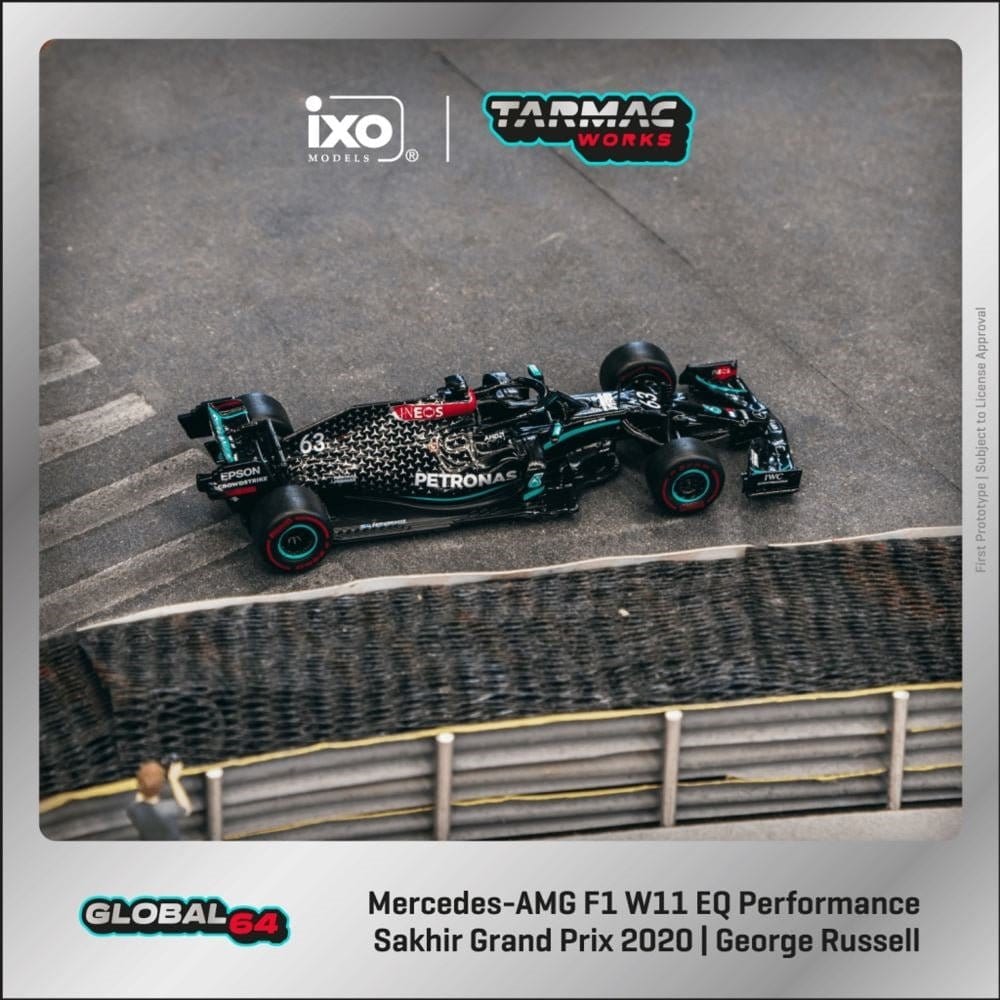 Tarmac 1/64 Mercedes - AMG F1 W11 EQ Performance - Sakhir Grand Prix - Hobbytech Toys