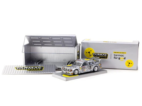 Tarmac 1/64 Mercedes - Benz 190E 2.5 - 16 Evolution II w/container - Macau Guia Race 1992 K.Ludwig Diecast Model - Hobbytech Toys