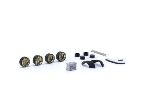 Tarmac 64W - 007 - CHGD 1/64 Wheels - Fifteen52 Outlaw - Chrome/Gold - Hobbytech Toys