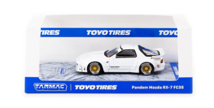 Tarmac 1/64 Pandem Mazda RX-7 FC3S - White - Hobbytech Toys