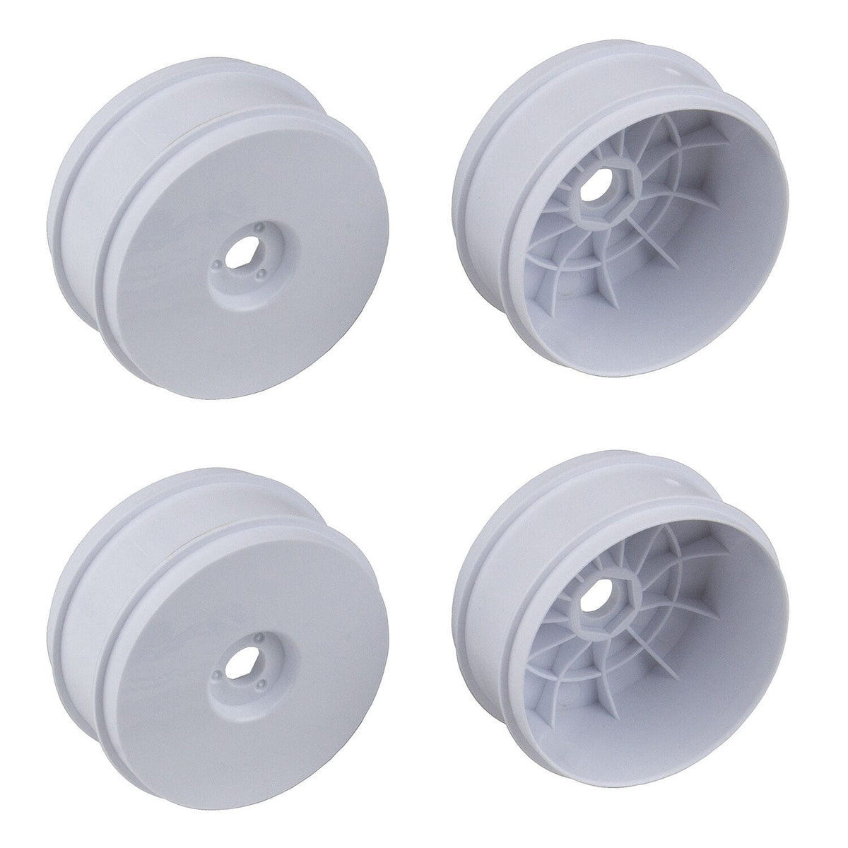 Team Associated 1/8 Buggy Wheels, 83mm, 17mm Hex, white [89296]